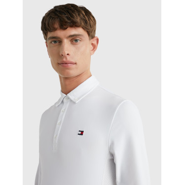 Polo da concorso Tommy Hilfiger Equestrian Fresh Air Performance a maniche lunghe da uomo Polo da concorso Tommy Hilfiger Equestrian Fresh Air Performance a maniche lunghe da uomo