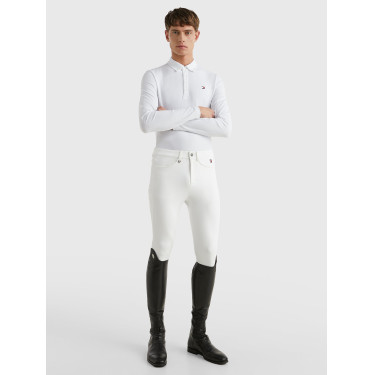 Polo da concorso Tommy Hilfiger Equestrian Fresh Air Performance a maniche lunghe da uomo Polo da concorso Tommy Hilfiger Equestrian Fresh Air Performance a maniche lunghe da uomo