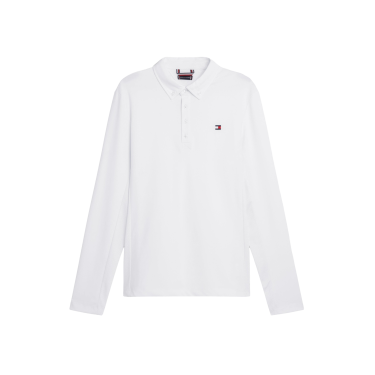 Polo da concorso Tommy Hilfiger Equestrian Fresh Air Performance a maniche lunghe da uomo Polo da concorso Tommy Hilfiger Equestrian Fresh Air Performance a maniche lunghe da uomo