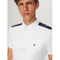 Polo da concorso Tommy Hilfiger Equestrian Hamilton a maniche corte da uomo Bianco Polo da concorso Tommy Hilfiger Equestrian Hamilton a maniche corte da uomo Bianco