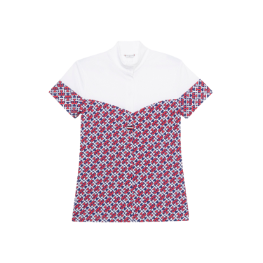 Polo da concorso Tommy Hilfiger Equestrian Madison Monogram a maniche corte da donna Polo da concorso Tommy Hilfiger Equestrian Madison Monogram a maniche corte da donna