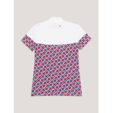Polo da concorso Tommy Hilfiger Equestrian Madison Monogram a maniche corte da donna Polo da concorso Tommy Hilfiger Equestrian Madison Monogram a maniche corte da donna