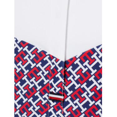 Polo da concorso Tommy Hilfiger Equestrian Madison Monogram a maniche corte da donna Polo da concorso Tommy Hilfiger Equestrian Madison Monogram a maniche corte da donna