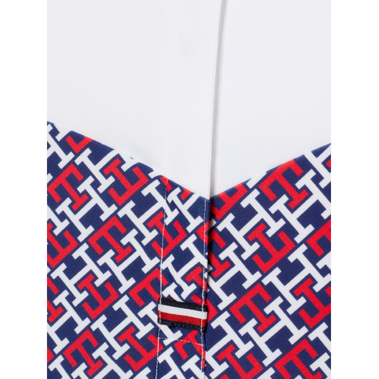 Polo da concorso Tommy Hilfiger Equestrian Madison Monogram a maniche corte da donna Polo da concorso Tommy Hilfiger Equestrian Madison Monogram a maniche corte da donna