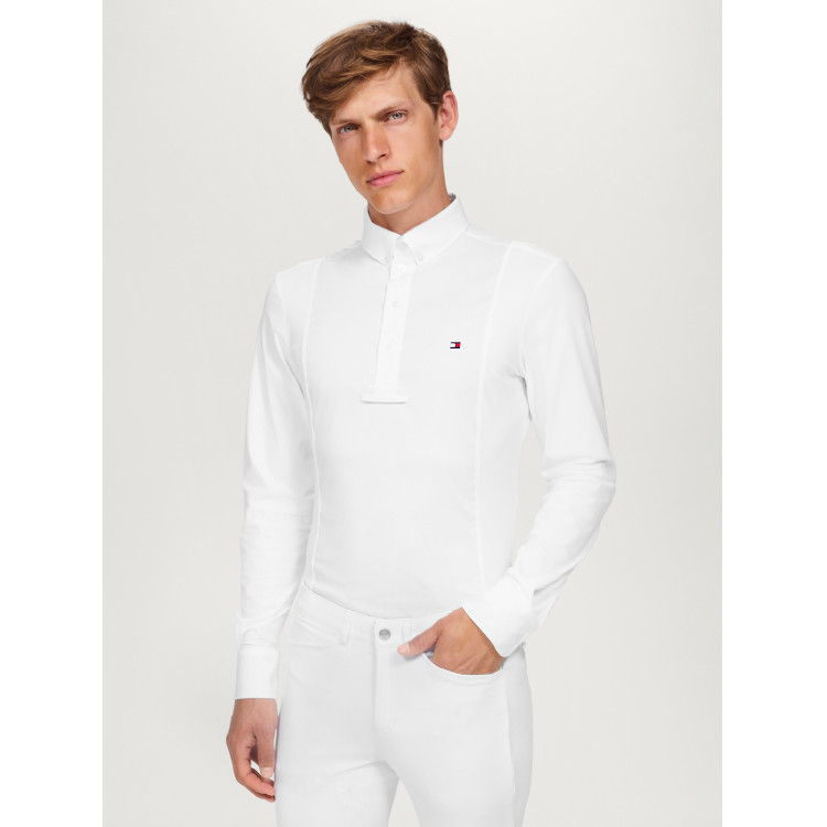 Polo da concorso Tommy Hilfiger Equestrian Neville a maniche lunghe da uomo Polo da concorso Tommy Hilfiger Equestrian Neville a maniche lunghe da uomo