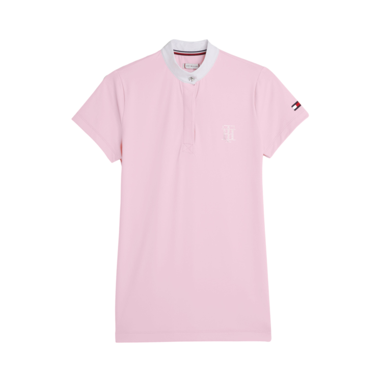 Polo da concorso Tommy Hilfiger Equestrian Performance Strass maniche corte donna Polo da concorso Tommy Hilfiger Equestrian Performance Strass maniche corte donna