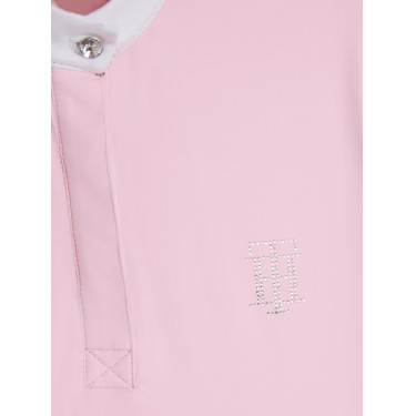 Polo da concorso Tommy Hilfiger Equestrian Performance Strass maniche corte donna Polo da concorso Tommy Hilfiger Equestrian Performance Strass maniche corte donna