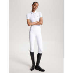 Polo Tommy Hilfiger Equestrian Harlem a maniche corte da donna Bianco