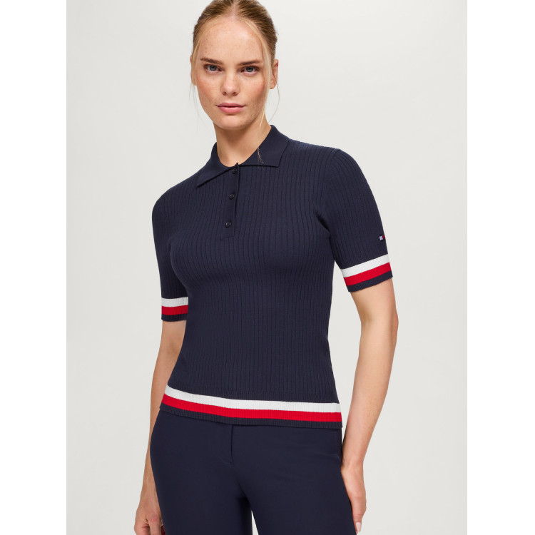 Polo Tommy Hilfiger Equestrian Lenox effetto pullover donna Polo Tommy Hilfiger Equestrian Lenox effetto pullover donna