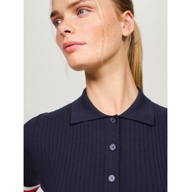 Polo Tommy Hilfiger Equestrian Lenox effetto pullover donna Polo Tommy Hilfiger Equestrian Lenox effetto pullover donna