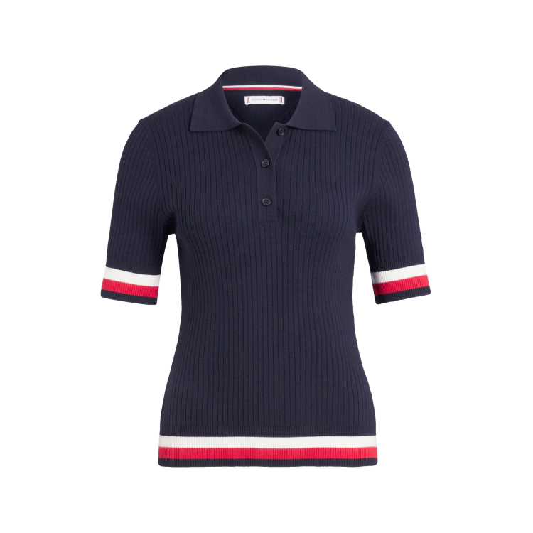 Polo Tommy Hilfiger Equestrian Lenox effetto pullover donna Polo Tommy Hilfiger Equestrian Lenox effetto pullover donna