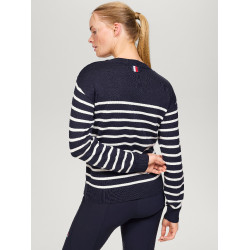 Maglione alla marinara Tommy Hilfiger Equestrian Fairflied donna Blu navy