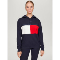 Felpa con cappuccio con bandiera Tommy Hilfiger Equestrian Berkshire unisex Blu navy