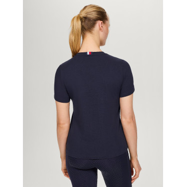 T-shirt Tommy Hilfiger Equestrian Belmont a maniche corte con strass donna T-shirt Tommy Hilfiger Equestrian Belmont a maniche corte con strass donna
