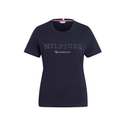 T-shirt Tommy Hilfiger Equestrian Belmont a maniche corte con strass donna