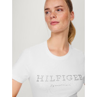 T-shirt Tommy Hilfiger Equestrian Belmont a maniche corte con strass donna Blu navy T-shirt Tommy Hilfiger Equestrian Belmont a maniche corte con strass donna Blu navy