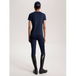 T-shirt Tommy Hilfiger Equestrian Manhattan a maniche corte da donna Blu navy