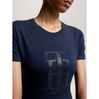 T-shirt Tommy Hilfiger Equestrian Manhattan a maniche corte da donna Blu navy T-shirt Tommy Hilfiger Equestrian Manhattan a maniche corte da donna Blu navy