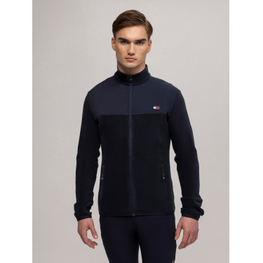Giacca Tommy Hilfiger Equestrian Michigan in pile da uomo Blu navy Giacca Tommy Hilfiger Equestrian Michigan in pile da uomo Blu navy