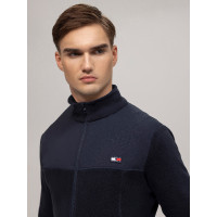 Giacca Tommy Hilfiger Equestrian Michigan in pile da uomo Blu navy Giacca Tommy Hilfiger Equestrian Michigan in pile da uomo Blu navy