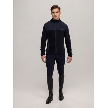 Giacca Tommy Hilfiger Equestrian Michigan in pile da uomo Blu navy Giacca Tommy Hilfiger Equestrian Michigan in pile da uomo Blu navy