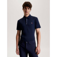 Polo Tommy Hilfiger Equestrian Harlem a maniche corte da uomo Blu navy