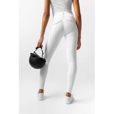 Leggings ibridi da donna Horze Anya fullgrip Bianco brillante