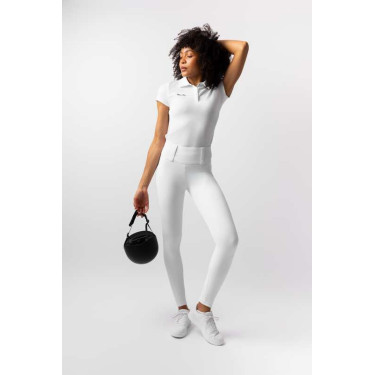 Leggings ibridi da donna Horze Anya fullgrip Bianco brillante