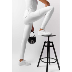 Leggings ibridi da donna Horze Anya fullgrip Bianco brillante