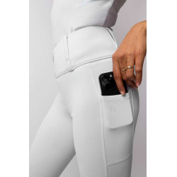 Leggings ibridi da donna Horze Anya fullgrip Bianco brillante