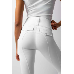 Leggings ibridi da donna Horze Anya fullgrip Bianco brillante