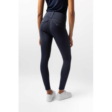 Leggings ibridi da donna Horze Anya fullgrip Apertura Blu marino