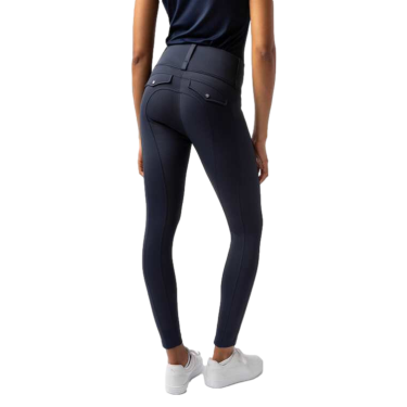 Leggings ibridi da donna Horze Anya fullgrip Apertura Blu marino