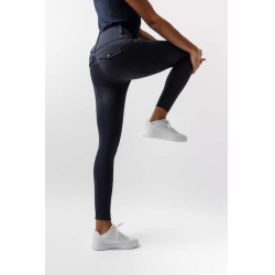 Leggings ibridi da donna Horze Anya fullgrip Apertura Blu marino