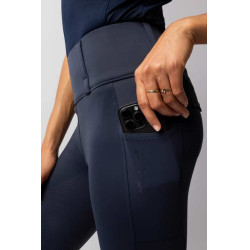 Leggings ibridi da donna Horze Anya fullgrip Apertura Blu marino