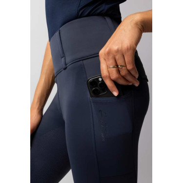 Leggings ibridi da donna Horze Anya fullgrip Apertura Blu marino
