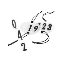 Numeri da gara Horze a 3 cifre Nero / bianco