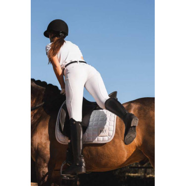 Pantaloni da equitazione Horze Leonie donna con fondo integrale Bianco brillante