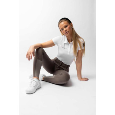 Pantaloni con grip integrale per tutte le stagioni Horze Mira Marrone morel