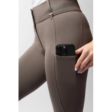 Pantaloni con grip integrale per tutte le stagioni Horze Mira Marrone morel