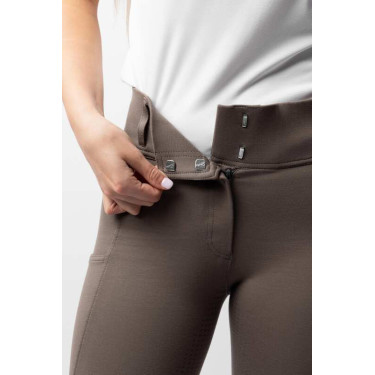 Pantaloni con grip integrale per tutte le stagioni Horze Mira Marrone morel