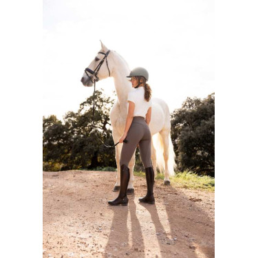 Pantaloni con grip integrale per tutte le stagioni Horze Mira Marrone morel