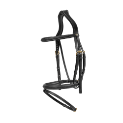 Briglia Dy'on collezione D capezzina combinata intrecciata Nero