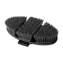 Spazzola da striglia Flex Waldhausen setole sintetiche morbide Nero / grigio