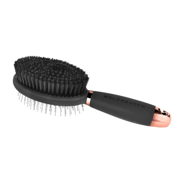 Spazzola Waldhausen doppia crine con manico in gel Nero / oro rosa