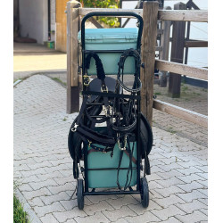 Carrello da scuderia in metallo Waldhausen Nero