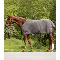 Coperta anti-mosche Waldhausen Comfort con cinghie incrociate Grigio