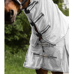 Coperta anti-mosche Waldhausen con collo amovibile Protect Grigio argento / grigio