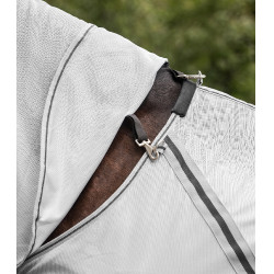 Coperta anti-mosche Waldhausen con collo amovibile Protect Grigio argento / grigio
