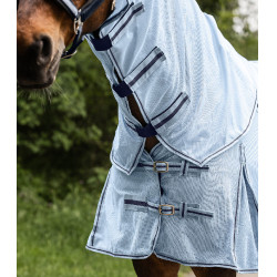 Coperta anti-mosche Waldhausen con collo amovibile Protect Blu chiaro / blu notte